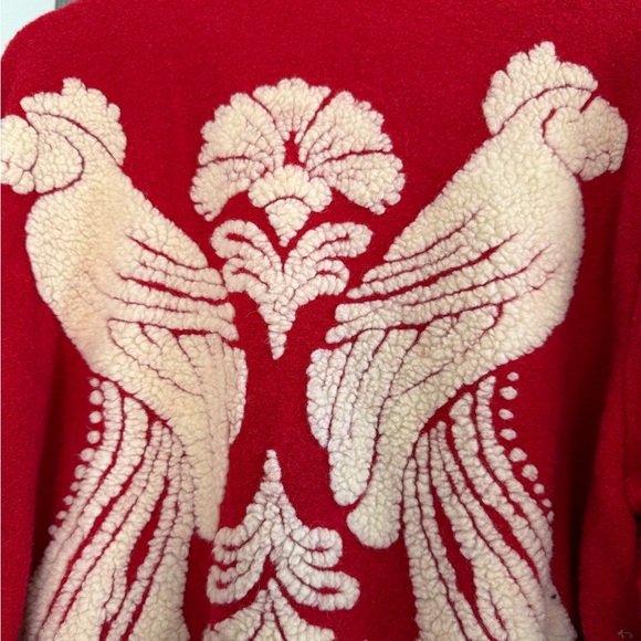 Farm Rio Helen Floral Fleece Coat Festive Season Modern Winter Wardrobe - Picture 10 of 15